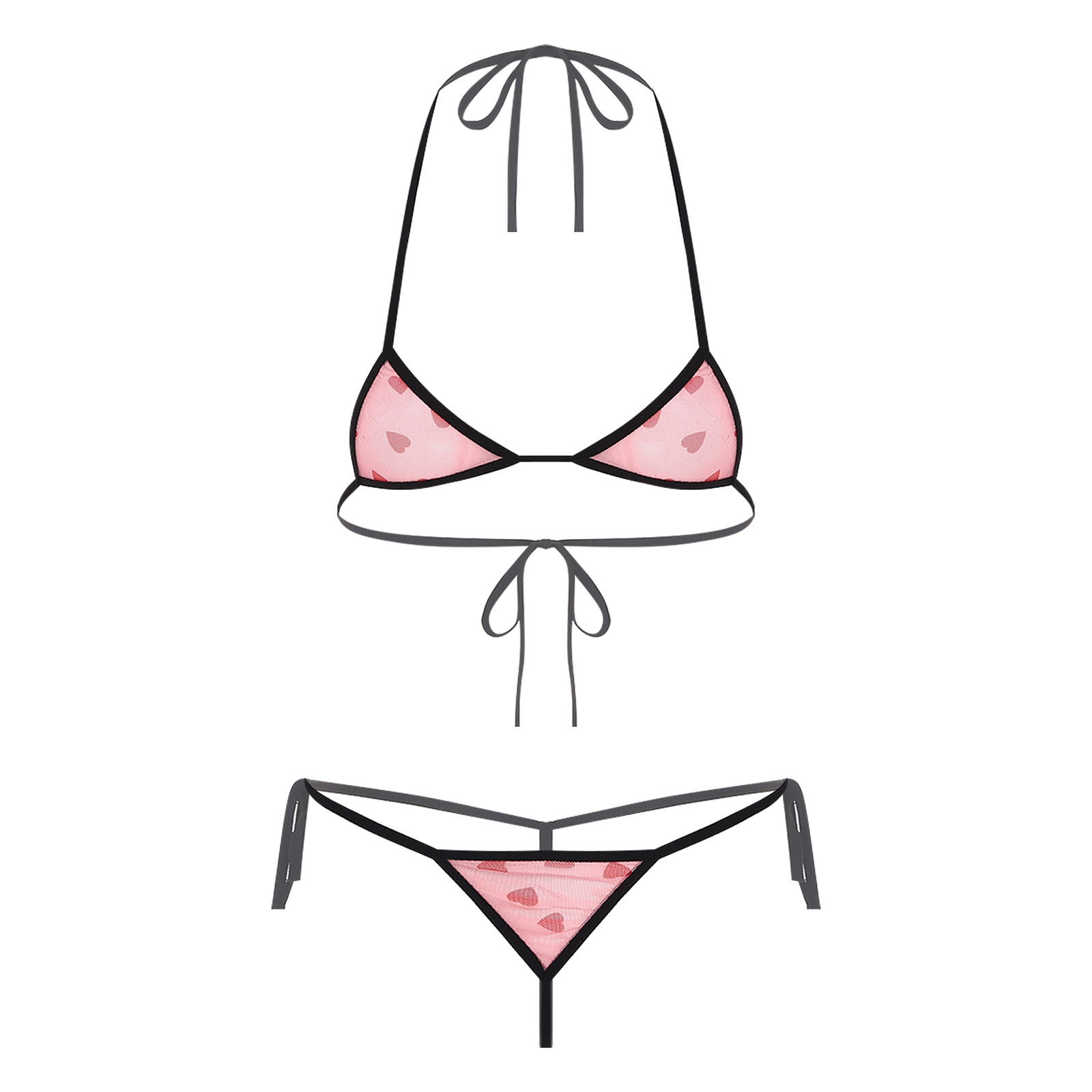 Lace Bralette Set - Femmes Micro Mini Bikini Lingerie ensemble