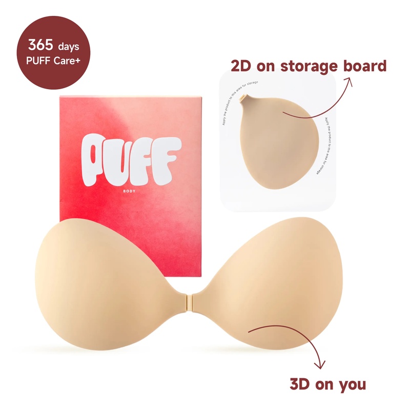 Push Up Bra Silicone - PUFF VIRAL N°1 Soutien-gorge adhésif invisible