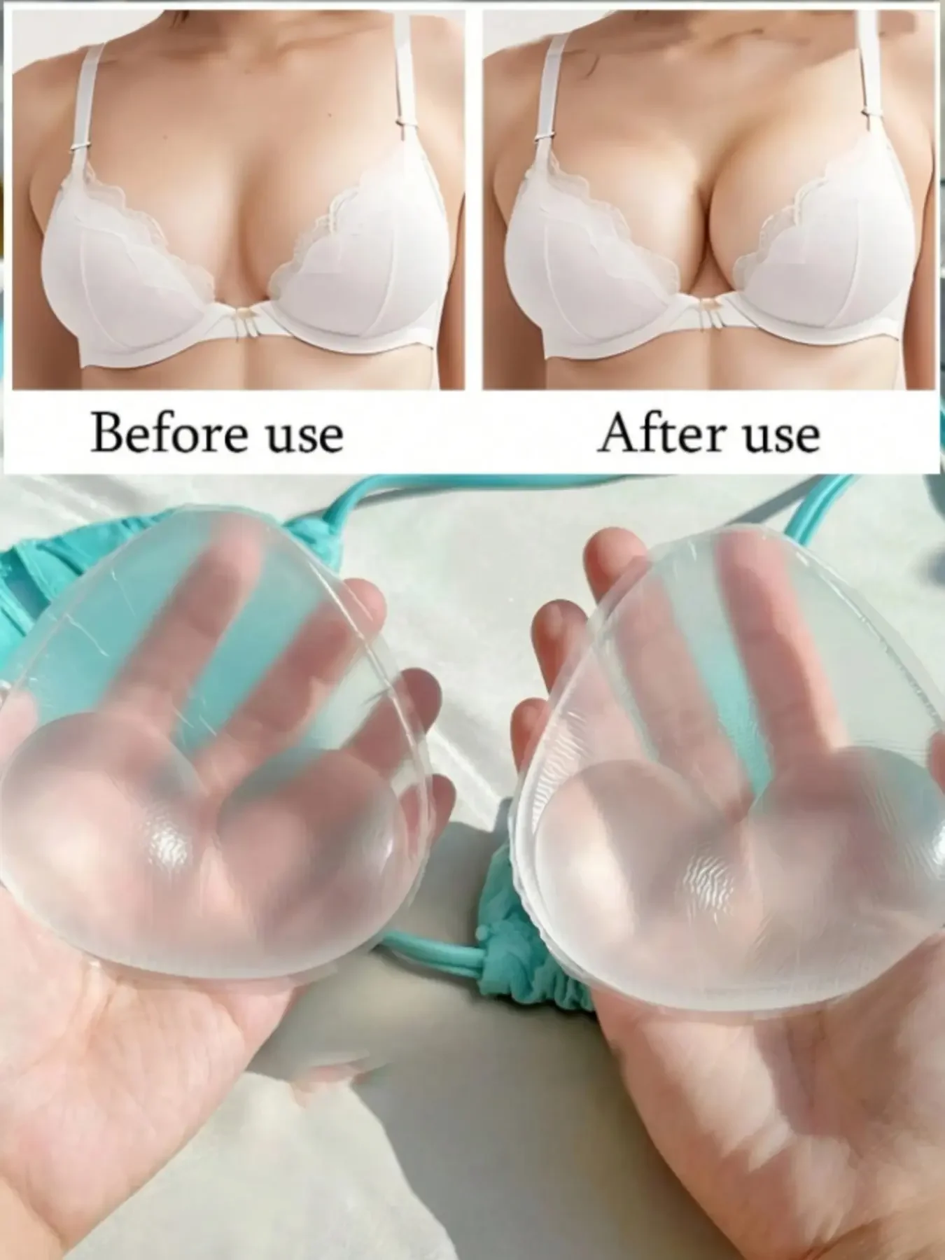 1 paire d'inserts de soutien-g - Push Up Bra Silicone avis et prix