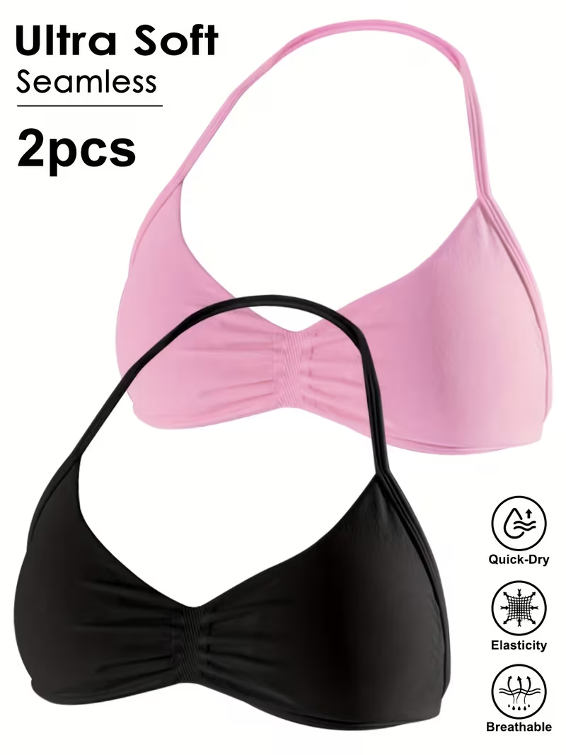 Lot de 2 débardeurs de sport s - Plunge Bra Push Up avis et prix